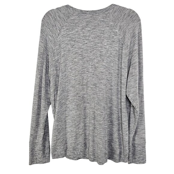 Athleta Womens Beyond Soft Heather Gray Long Sleeve Mindset Sweatshirt XL Top - Picture 2 of 9